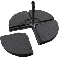 Outsunny parasoolvoet, parasoolvoet, 4 delen, vullbaar, voor 52 kg water of 68 kg zand, 48 x 48 x 8 cm(m-9)