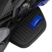 HOMCOM Elektrische kindermotorfiets, verlichting & geluiden, 3 km/u, oplaadbaar, kunststof & metaal, Blauw/Wit(m-11)