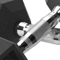 HOMCOM hexagon dumbbells handvat gekarteld 2 x 4 kg(m-11)
