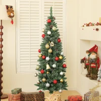 HOMCOM Árvore de Natal 150 cm Árvore de Natal Artificial com 395 Ramos e Suporte de Metal Árvore de Natal para Interior Verde(m-10)