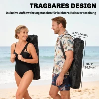 Outsunny Set van 2 Opvouwbare Campingstoelen met Afneembare Voetsteun en Bekerhouder, Belastbaar tot 120 kg - Zwart(m-6)