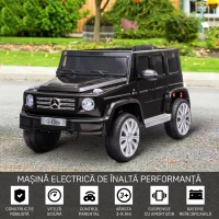 HOMCOM Mașină Electrică pentru Copii 3-8 Ani, 3-5km/h, cu Telecomandă, Bord, Centură, Muzică și Faruri LED, Negru(m-4)