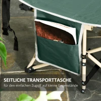 Outsunny Campingbed, campingbed, opvouwbaar, weerbestendig, incl. Draagtas, 190 cm x 68 cm x 52 cm, groen+beige(m-6)