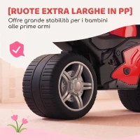 AIYAPLAY Balance Bike Senza Pedali con Musica per Bambini 18-36 Mesi, Rosso(m-5)