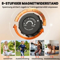 HOMCOM Hometrainer fietstrainer hometrainer LCD display opvouwbaar verstelbaar rood+zwart(m-6)