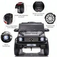 HOMCOM Mașină Electrică pentru Copii 3-8 Ani, 3-5km/h, cu Telecomandă, Bord, Centură, Muzică și Faruri LED, Negru(m-7)