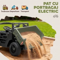 AIYAPLAY Mașină Electrică pentru Copii 12V cu Telecomandă, Suspensii, Portbagaj și Muzică, Vârsta 3-8 Ani, Verde(m-6)