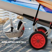 SPORTNOW Transportwagen Verstelbare Kajakwagen tot 100 kg met Spanbanden(m-7)