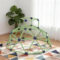 AIYAPLAY Gioco Arrampicata Bambini 3-8 Anni a Cupola con Bordi Smussati, in PP, 182.5x182.5x119 cm, Verde e Viola(m-10)