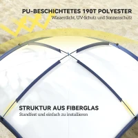 Campingtent tuintent feesttent partytent zonwering glasvezelstang(m-4)