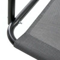 Outsunny Hollywoodschommel, Tuinschommel, 3-zits Schommelbank met Dak, Staal, 172 x 110 x 153 cm, Grijs(m-11)