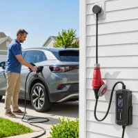 HOMCOM Mobiele Wallbox 11kW 8m Type 2 6–16 A 3-fase laadkabel CEE 16A naar Type 2 met instelbaar laadvermogen starttijdvoorinstelling(m-2)
