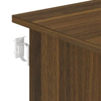 HOMCOM Scrivania PC con 5 cassetti, ripiano aperto e serratura, 110x50 cm, noce(m-8)