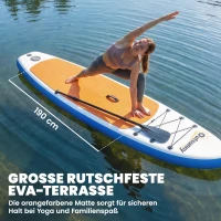 Outsunny Stand Up Paddling Board Set Opblaasbaar 305cm SUP Board met Aluminium Peddel en Afneembare Vin(m-5)