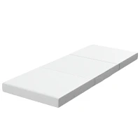 HOMCOM Matelas Pliable 195x75cm, 10cm, Housse Lavable, Idéal pour Invités/Camping(m-8)