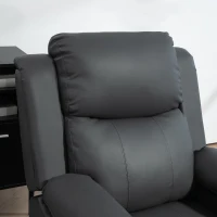 HOMCOM Riser and Recliner Chair with Vibration Massage, PU Leather Power Lift Chair for Elderly, Dark Grey(m-8)