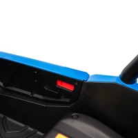 AIYAPLAY 12V Kinderauto met Afstandsbediening, Gordel, Claxon, LED-verlichting, USB-poort, voor 3-5 jaar, Blauw(m-11)
