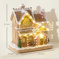HOMCOM Gingerbread House Light & Music Christmas Decoration(m-3)