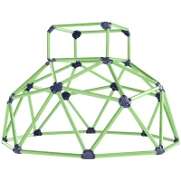 AIYAPLAY Gioco Arrampicata Bambini 3-8 Anni a Cupola con Bordi Smussati, in PP, 182.5x182.5x119 cm, Verde e Viola(m-1)