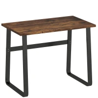 HOMCOM Industrial Writing Desk With Metal Legs, 100 x 58 x 74.5cm, Rustic Brown and Black(m-1)