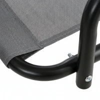 Outsunny Hollywoodschommel, Tuinschommel, 3-zits Schommelbank met Dak, Staal, 172 x 110 x 153 cm, Grijs(m-10)