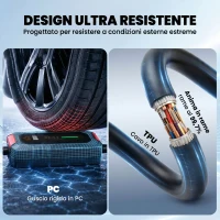 HOMCOM Caricabatterie Auto Elettrica, 3,5 kW Tipo 2, 5 m Cavo, 6A-16A, Timer(m-5)