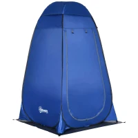 Outsunny pop-up douchetent wc-tent camping veranderende tent mobiel buiten(m-1)