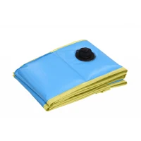 PawHut Foldable Dog Pool for Puppies and Ducks Dog Paddling Pool Bath Tub, Blue, 80 x 20 cm(m-10)