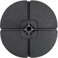 Outsunny parasoolvoet, parasoolvoet, 4 delen, vullbaar, voor 52 kg water of 68 kg zand, 48 x 48 x 8 cm(m-12)
