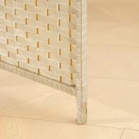 HOMCOM Paravento Divisorio da Interni Pieghevole a 6 Ante Intrecciato, 240x170 cm, Beige(m-9)