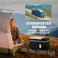 Outsunny Kompressor Kühlbox 30L -20℃-20℃ Elektrische Kühlbox mit APP-Steuerung LED-Leuchten USB Anschluss Batterieschutz(m-7)