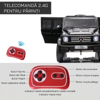 HOMCOM Mașină Electrică pentru Copii 3-8 Ani, 3-5km/h, cu Telecomandă, Bord, Centură, Muzică și Faruri LED, Negru(m-6)