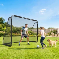 SPORTNOW Fußballtor für Garten groß 300 x 200 cm Jugendliche & Erwachsene Outdoor Tor mit Reißfestem Tornetz gerundeten Ecken(m-10)