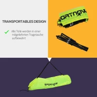 SPORTNOW Verstelbaar Badmintonnet 107-155 cm, voor Badminton, Tennis, Pickleball, Volleybal, incl. Tas(m-5)