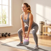 SPORTNOW 10KG Soft Kettlebell, Kettlebell with Non-Slip Handle for Home Gym, Weight Lifting, Strength Training, Purple/Grey(m-2)
