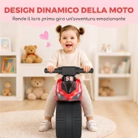 AIYAPLAY Balance Bike Senza Pedali con Musica per Bambini 18-36 Mesi, Rosso(m-3)