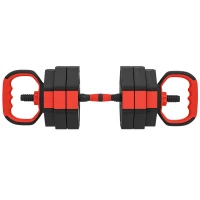 SPORTNOW 4-in-1 halterset verstelbaar 25 kg voor krachttraining thuis(m-1)