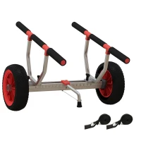 SPORTNOW Transportwagen Verstelbare Kajakwagen tot 100 kg met Spanbanden(m-10)