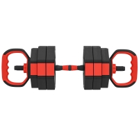 SPORTNOW 6-in-1 Hantelset Kurzhantel Set Kurzhanteln Langhanteln verstellbar 25 KG für Krafttraining Zuhause
