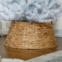 HOMCOM Kerstboomstandaardbekleding, Rustiek, Vlechtpatroon, Waterhyacint, Metalen Versteviging(m-7)