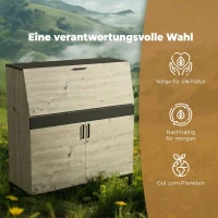 HOMCOM Industrieller Sekretär-Schreibtisch mit Regalen und Metallrahmen 100 cm Naturholz und Schwarz(m-6)