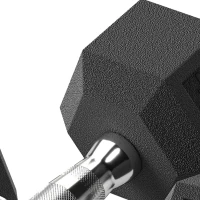 HOMCOM hexagon dumbbells handvat gekarteld 2 x 4 kg(m-9)