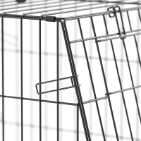 PawHut 30"(76 cm) Car Dog Crate Collapsible Slanted Travel Small Dog Cage with Tray & Handle 76L x 48W x 53H cm(m-10)