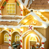 HOMCOM Gingerbread House Light & Music Christmas Decoration(m-9)