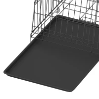 PawHut 30"(76 cm) Car Dog Crate Collapsible Slanted Travel Small Dog Cage with Tray & Handle 76L x 48W x 53H cm(m-12)