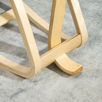 HOMCOM Silla Ergonómica de Rodillas con Respaldo Cojines Acolchados Marco de Madera para una Mejor Postura Oficina Negro(m-9)