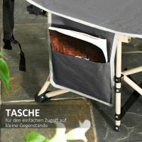 Outsunny Veldbed, Opvouwbaar Campingbed, Weerbestendig, Incl. Draagtas, 190 x 68 x 52 cm, Grijs(m-6)