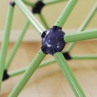 AIYAPLAY Gioco Arrampicata Bambini 3-8 Anni a Cupola con Bordi Smussati, in PP, 182.5x182.5x119 cm, Verde e Viola(m-9)