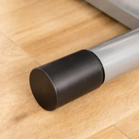 HOMCOM stepper met handvat fitness hometrainer voor thuis, klein fitnessapparaat voor been- en bodemtraining met LCD-scherm, instelbare snelheid Metaal ABS Zwart + Zilver 55 x 53 x 118-128 cm(m-8)