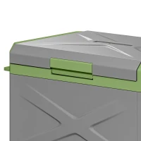 Outsunny 16,3 Liter Compressor Koelbox elektrische koelbox met ECO-modus Koelbehoudfunctie Grijs+Groen(m-13)